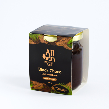 ALL IN natural food - paleo és vegán Black choco csokoládékrém