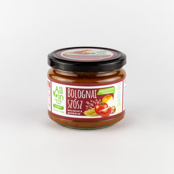 Vegán és gluténmentes Bolognai szósz lencsével és gombával 250g