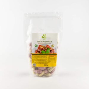Gyorsfagyasztott Tricolor gnocchi - édesburgonyás, spenótos, céklás 500g - mindenmentes