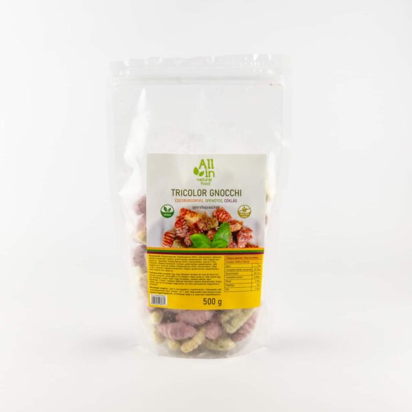 Gyorsfagyasztott Tricolor gnocchi - édesburgonyás, spenótos, céklás 500g - mindenmentes