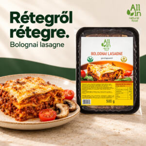Vegán, gluténmentes Bolognai Lasagne 500g - mindenmentes