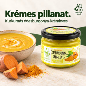Vegán, gluténmentes Kurkumás édesburgonya-krémleves