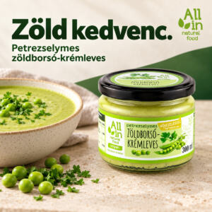 Vegán, gluténmentes Petrezselymes zöldborsó-krémleves