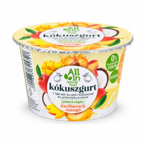 Őszibarack-mangó kókuszgurt 150 g – ALL IN Natural Food