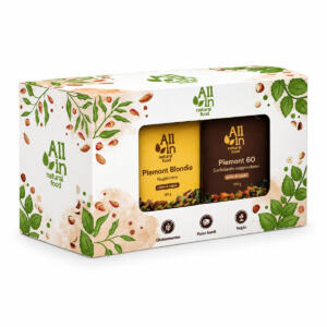 ALL IN Piemont díszdoboz elölről: Piemont Blondie és Piemont 60 krém, 2 × 180 g