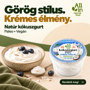 Görög stílusú natúr kókuszgurt 230 g – vegán, paleo, ALL IN Natural Food