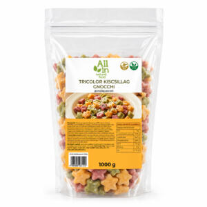 Gyorsfagyasztott Tricolor kiscsillag gnocchi 1000 g – gluténmentes, vegán, ALL IN Natural Food